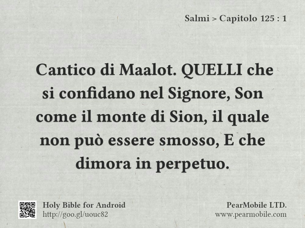 Salmi, Capitolo 125:1